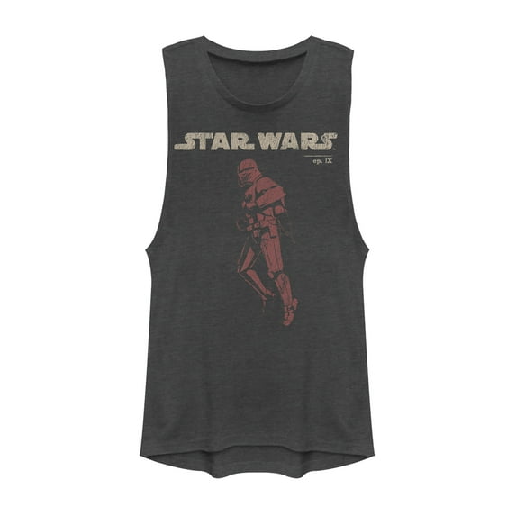 Junior's Star Wars: The Rise of Skywalker Retro Sith Trooper Flight Festival Muscle Graphic Tee Charcoal X Large
