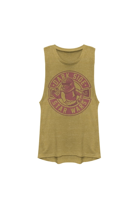 Junior's Star Wars: The Rise of Skywalker Sith Trooper Cartoon Festival Muscle Graphic Tee Gold Heather 2X Large