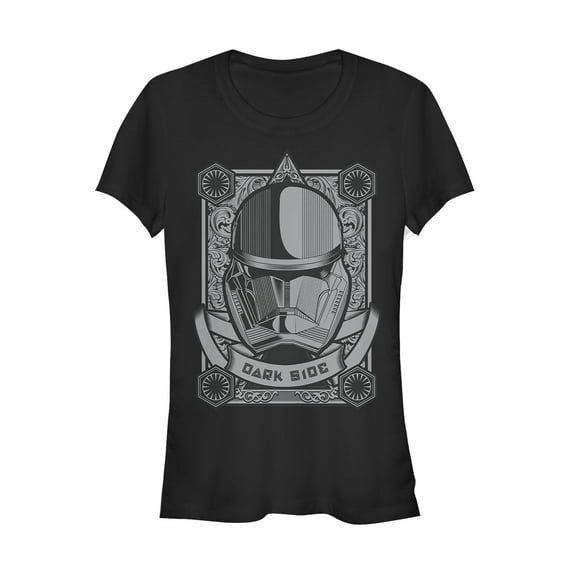 Junior's Star Wars: The Rise of Skywalker Sith Trooper Playing Card Graphic Tee Black Small
