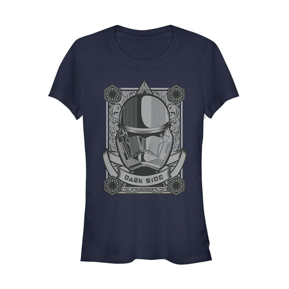 Junior's Star Wars: The Rise of Skywalker Sith Trooper Playing Card  Graphic Tee Navy Blue Large