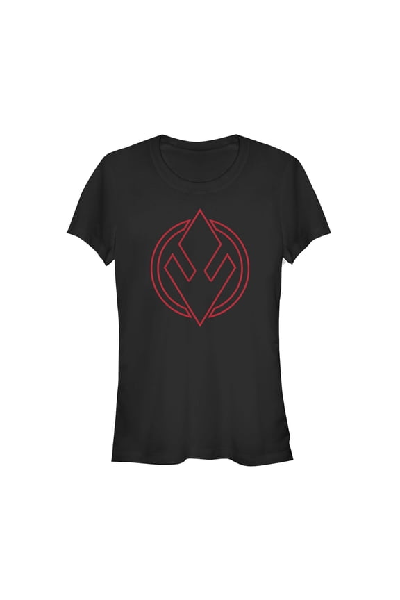 Junior's Star Wars: The Rise of Skywalker Sith Trooper Symbol Graphic Tee Black Medium