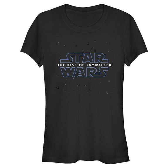 Junior's Star Wars: The Rise of Skywalker Starry Logo Graphic Tee Black X Large