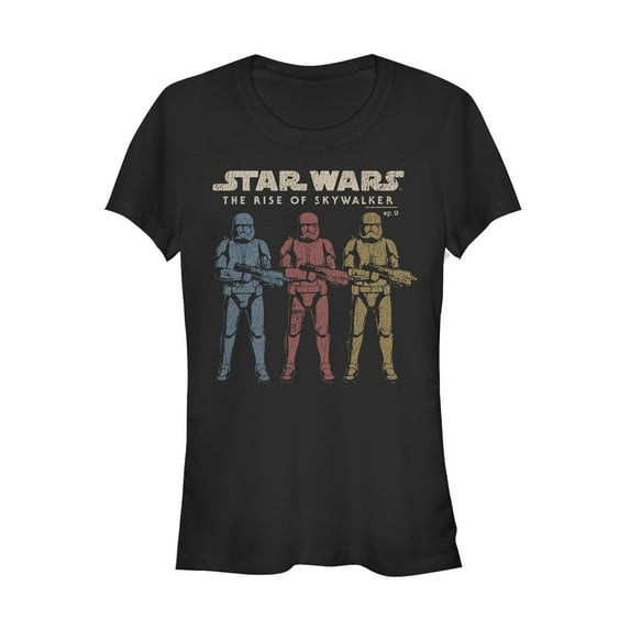 Junior's Star Wars: The Rise of Skywalker Stormtrooper Reflection Graphic Tee Black Large