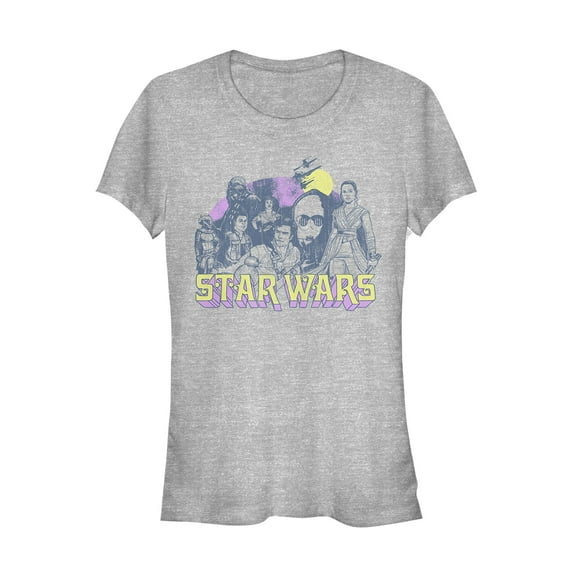 Junior's Star Wars: The Rise of Skywalker Vintage Collage  Graphic Tee Athletic Heather Large