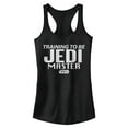 thumbnail image 1 of Junior's Star Wars Training to Be a Jedi Master  Racerback Tank Top Black Medium, 1 of 4
