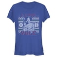 thumbnail image 1 of Junior's Star Wars Ugly Christmas Leia I Love Yule  Graphic Tee Royal Blue Large, 1 of 2