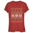 thumbnail image 1 of Junior's Star Wars Ugly Christmas R2-D2  Graphic Tee Red 2X Large, 1 of 2