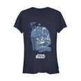 thumbnail image 1 of Junior's Star Wars Unifying Boba Fett Collage  Graphic Tee Navy Blue Small, 1 of 2