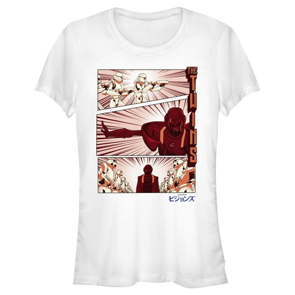 Junior's Star Wars: Visions The Twins Panels Graphic Tee White X Large
