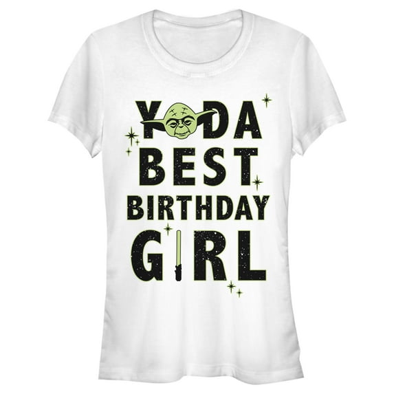 Junior's Star Wars Yoda Best Birthday Girl Graphic Tee White 2X Large