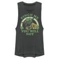 thumbnail image 1 of Junior's Star Wars Yoda St. Patrick's Day Pinch Me You Will Not  Festival Muscle Graphic Tee Charcoal X Large, 1 of 4