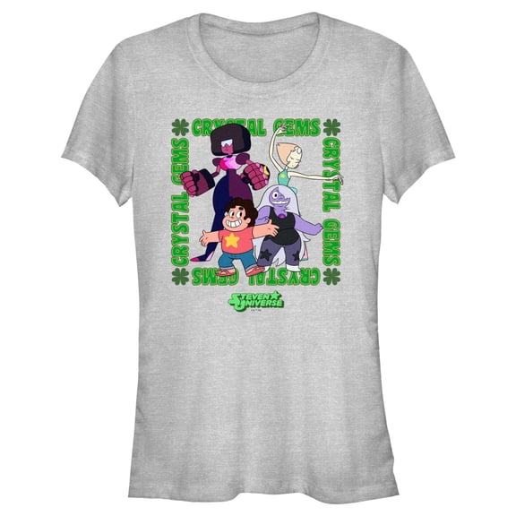 Junior's Steven Universe Crystal Gems Frame  Graphic Tee Athletic Heather Medium