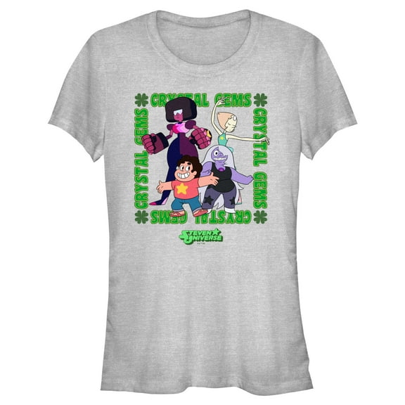 Junior's Steven Universe Crystal Gems Frame  Graphic Tee Athletic Heather Small