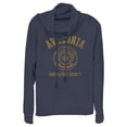 thumbnail image 1 of Junior's Strange World Avalonia Geographic Society Cowl Neck Sweatshirt Navy Blue Small, 1 of 4