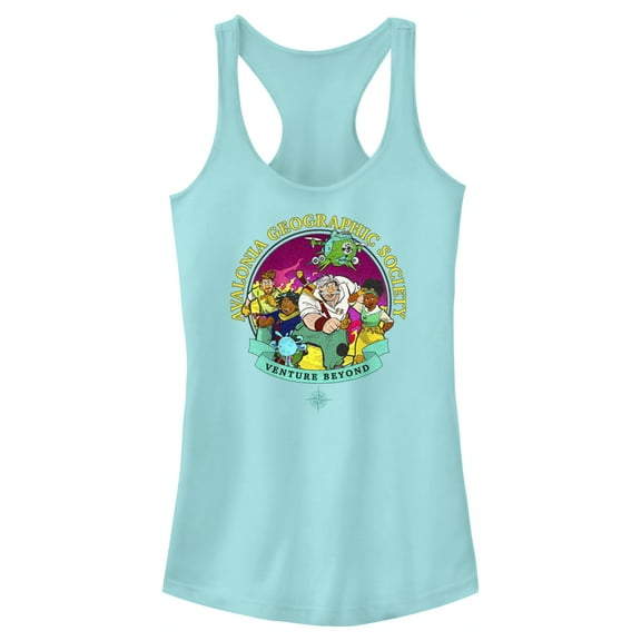 Junior's Strange World Avalonia Geographic Society Venture Beyond Group  Racerback Tank Top Cancun Large
