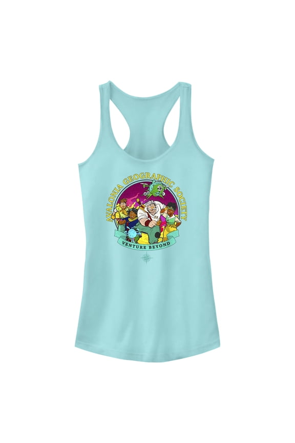 Junior's Strange World Avalonia Geographic Society Venture Beyond Group Racerback Tank Top Cancun X Small