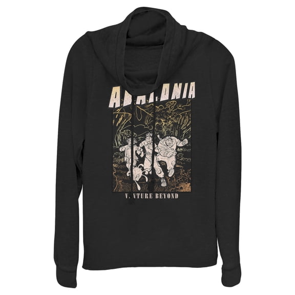 Junior's Strange World Avalonia Venture Beyond Cowl Neck Sweatshirt Black Medium