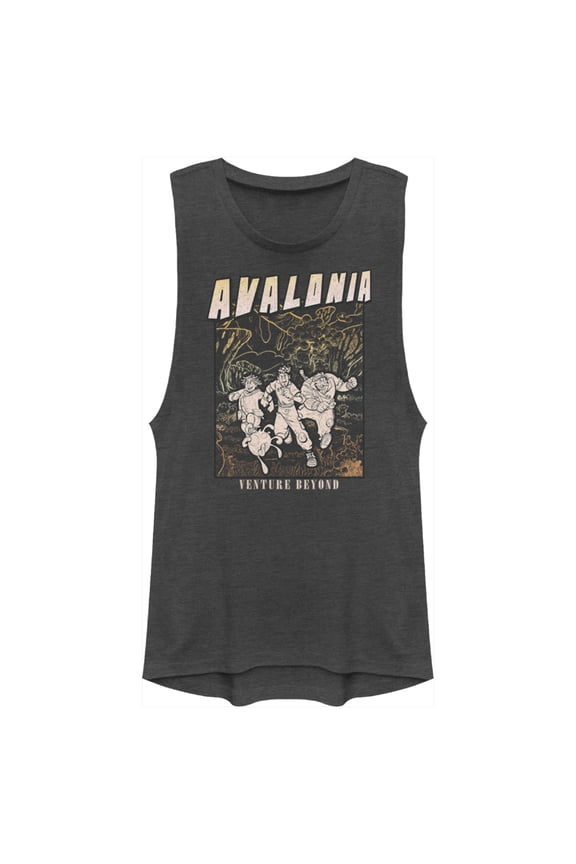 Junior's Strange World Avalonia Venture Beyond Festival Muscle Graphic Tee Charcoal Small