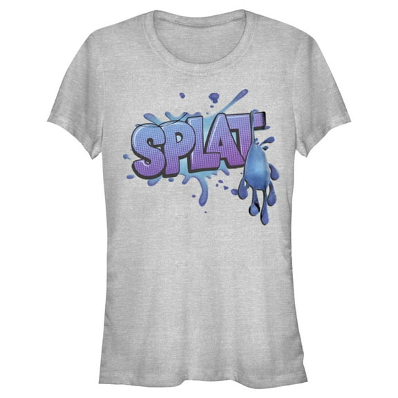 Junior's Strange World Splat Logo Graphic Tee Athletic Heather Large