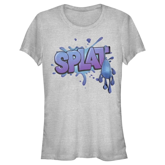 Junior's Strange World Splat Logo Graphic Tee Athletic Heather Large