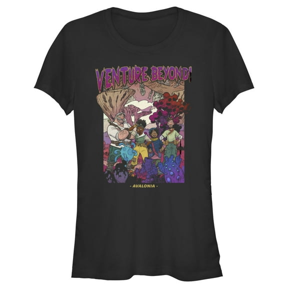 Junior's Strange World Venture Beyond Group Graphic Tee Black 2X Large
