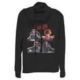 thumbnail image 1 of Netflix Junior's Stranger Things Character Squares Cowl Neck Sweatshirt Black X Large, 1 of 4