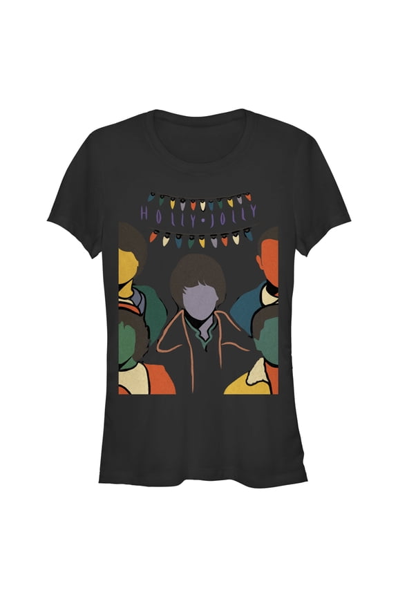 Netflix Junior's Stranger Things Faceless Gang Holly Jolly Graphic T-Shirt