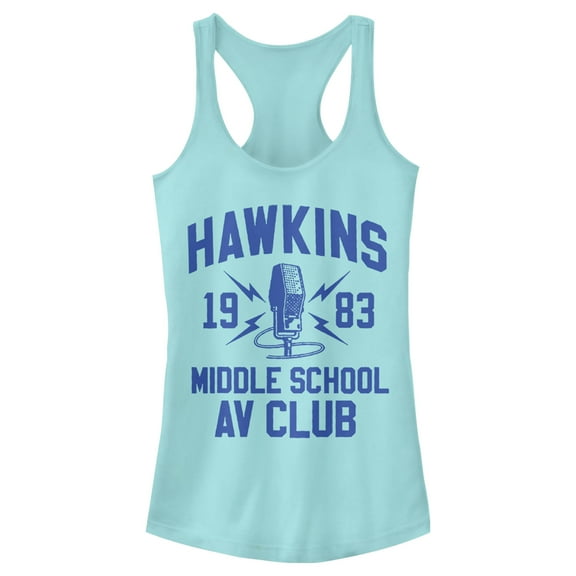 Netflix Junior's Stranger Things Hawkins AV Club 1983 Racerback Tank Top Cancun X Large