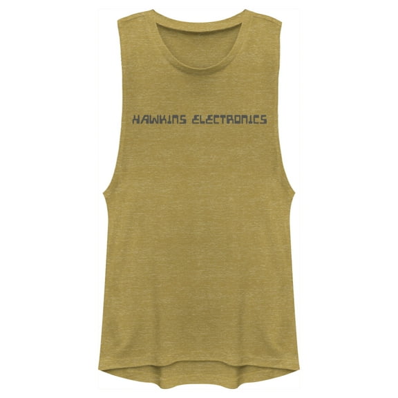 Netflix Junior's Stranger Things Hawkins Electronics Logo Festival Muscle Graphic T-Shirt