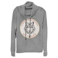 thumbnail image 1 of Netflix Junior's Stranger Things Hawkins High School Go Tigers Cowl Neck Sweatshirt Gray Heather Small, 1 of 3