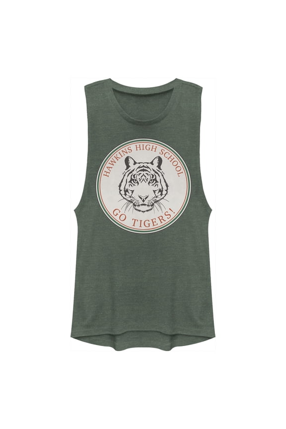 Netflix Junior's Stranger Things Hawkins High School Go Tigers Festival Muscle Graphic T-Shirt