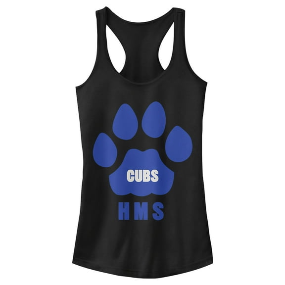 Netflix Junior's Stranger Things Hawkins Middle School Cubs Logo Racerback Tank Top Black X Small