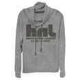 thumbnail image 1 of Netflix Junior's Stranger Things Hawkins National Lab Logo Cowl Neck Sweatshirt Gray Heather 4X Large, 1 of 3