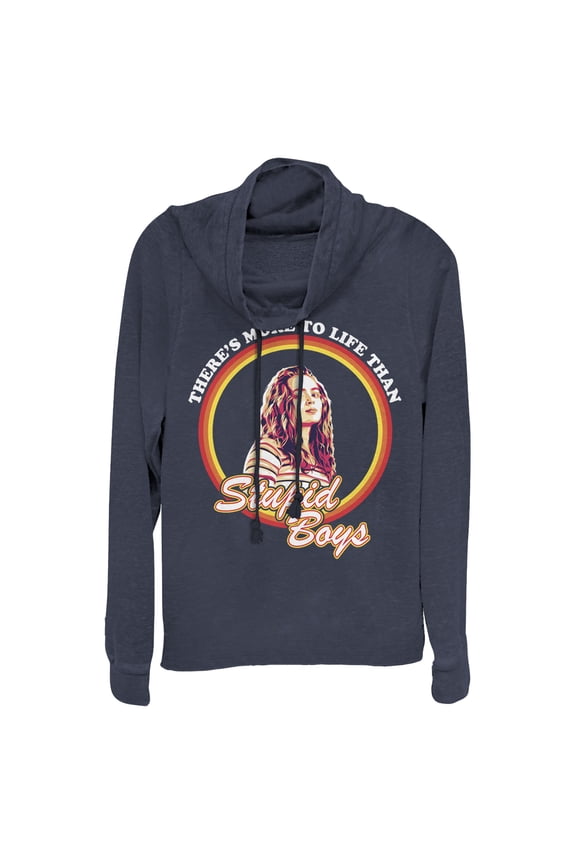 Netflix Junior's Stranger Things Max More to Life than Netflix Boy's Cowl Neck Sweatshirt Navy Blue Medium