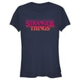 thumbnail image 1 of Netflix Junior's Stranger Things Pink Logo Graphic T-Shirt, 1 of 3