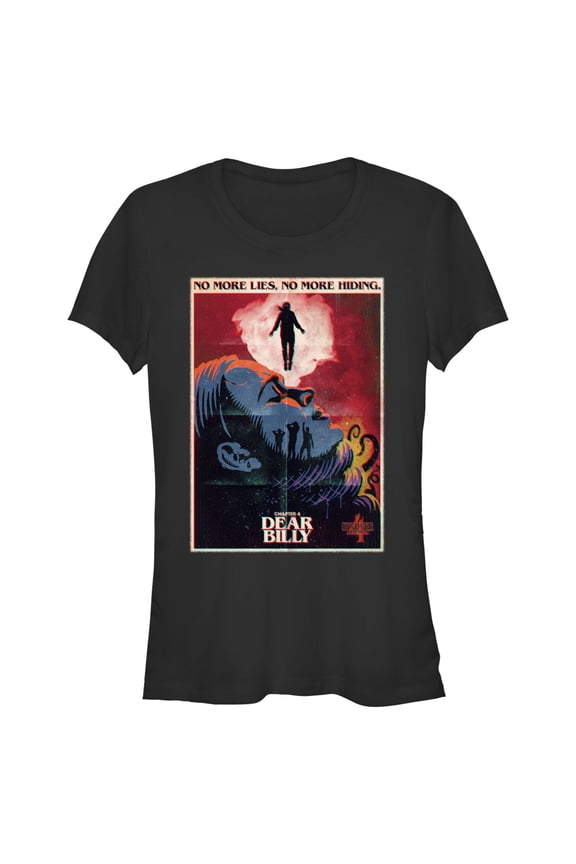Netflix Junior's Stranger Things Retro Dear Billy Poster Graphic T-Shirt