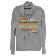 Netflix Junior's Stranger Things Retro Hawkins Bikers Cowl Neck Sweatshirt Gray Heather 3X Large
