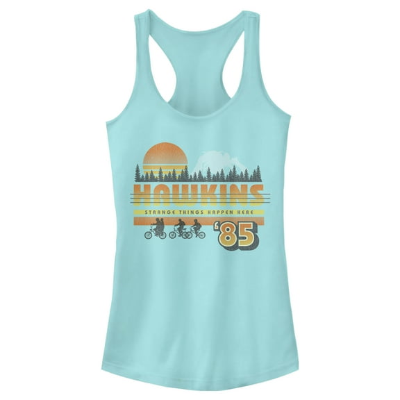Netflix Junior's Stranger Things Retro Hawkins Bikers Racerback Tank Top Cancun Large