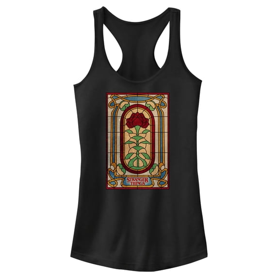 Netflix Junior's Stranger Things The Rose of Life Racerback Tank Top Black X Small