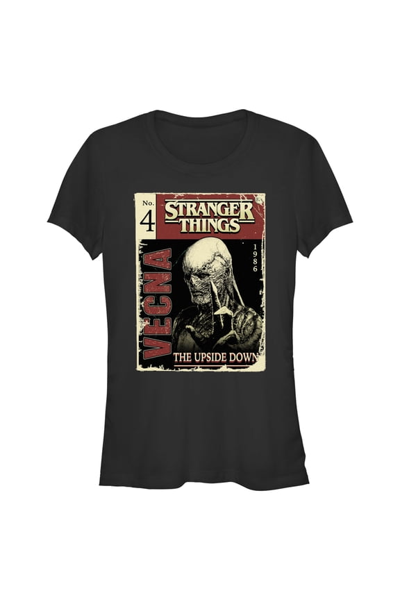 Netflix Junior's Stranger Things Vecna Comic Book Cover Graphic T-Shirt