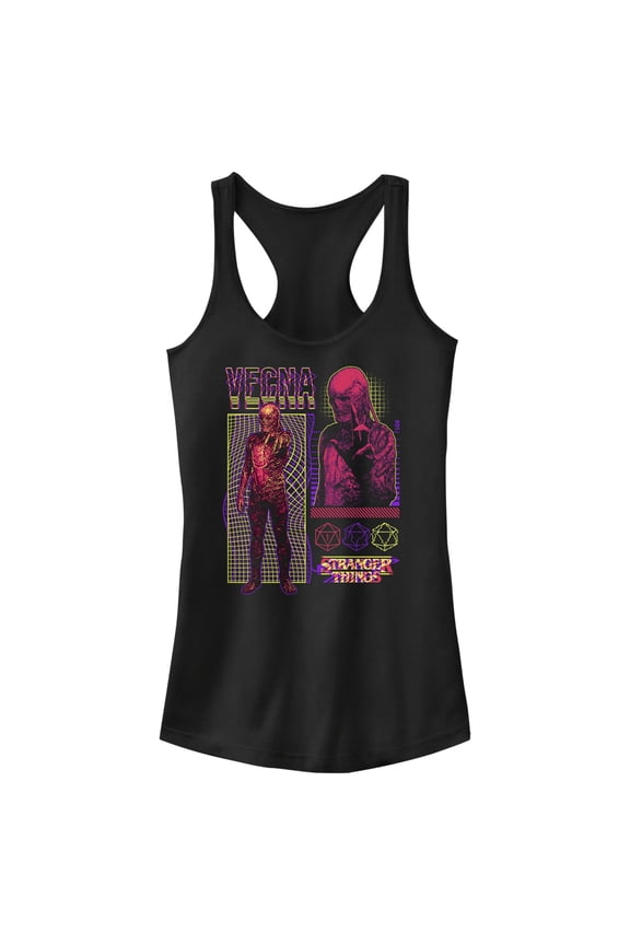 Netflix Junior's Stranger Things Vecna Evil Villain Racerback Tank Top Black Small