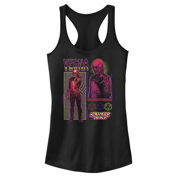 Netflix Junior's Stranger Things Vecna Evil Villain Racerback Tank Top Black Small