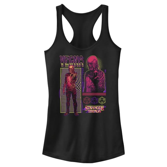 Netflix Junior's Stranger Things Vecna Evil Villain Racerback Tank Top Black Small