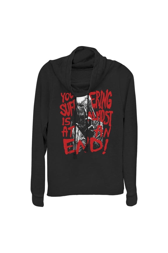 Netflix Junior's Stranger Things Vecna Suffering Almost At An End Cowl Neck Sweatshirt Black X Large