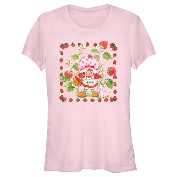 Junior's Strawberry Shortcake Berry Frame Graphic T-Shirt