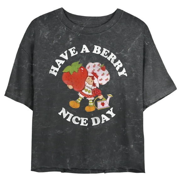 Junior's Strawberry Shortcake Berry Nice Day Greeting  Graphic T-Shirt