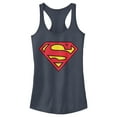 thumbnail image 1 of Junior's Superman Classic Logo  Racerback Tank Top Indigo Large, 1 of 4