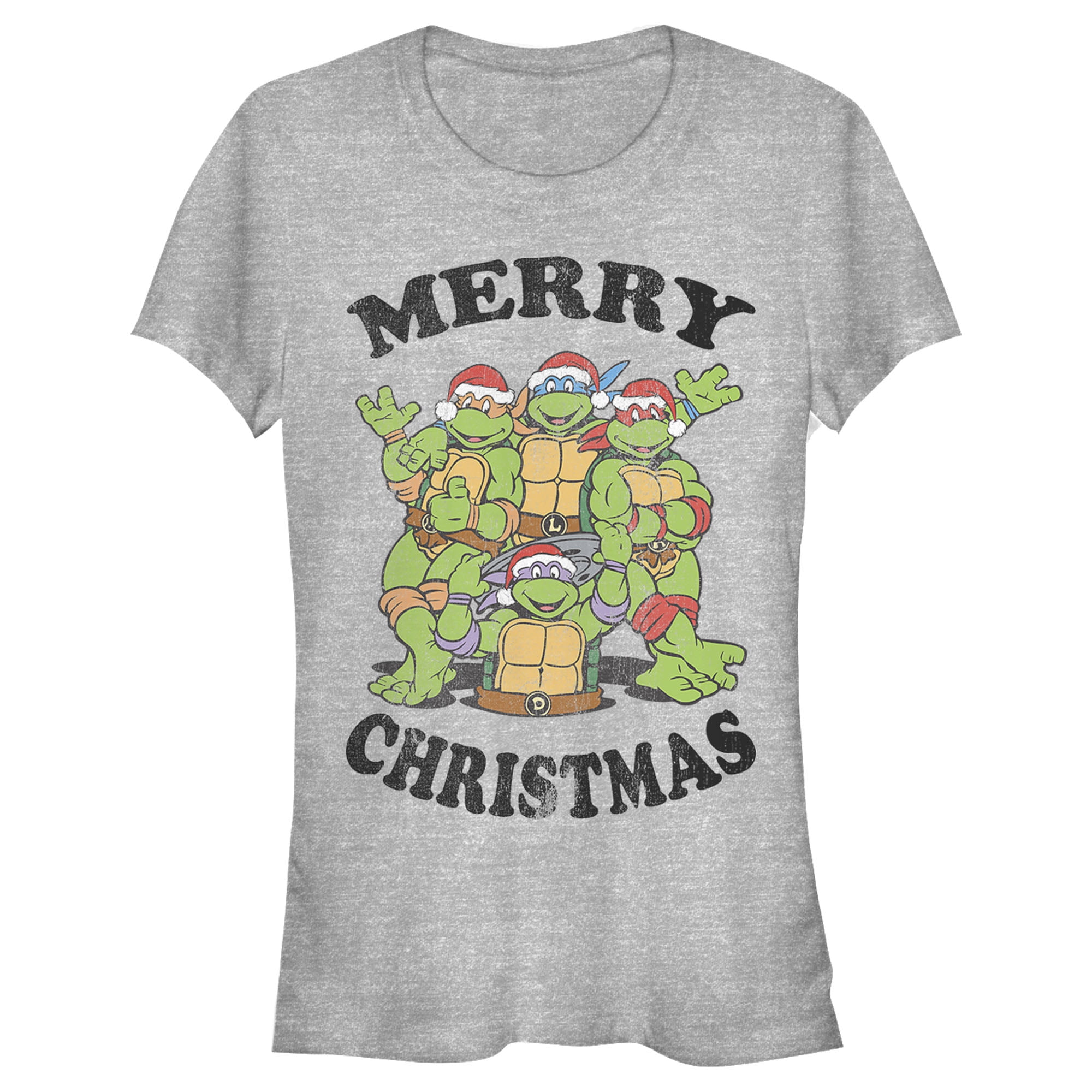 Junior's Teenage Mutant Ninja Turtles Distressed Merry Christmas