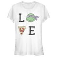 thumbnail image 1 of Junior's Teenage Mutant Ninja Turtles Distressed Pizza Love Donatello Graphic Tee, 1 of 3