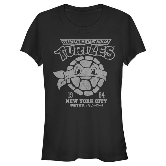 Junior's Teenage Mutant Ninja Turtles New York City Logo  Graphic Tee Black 2X Large
